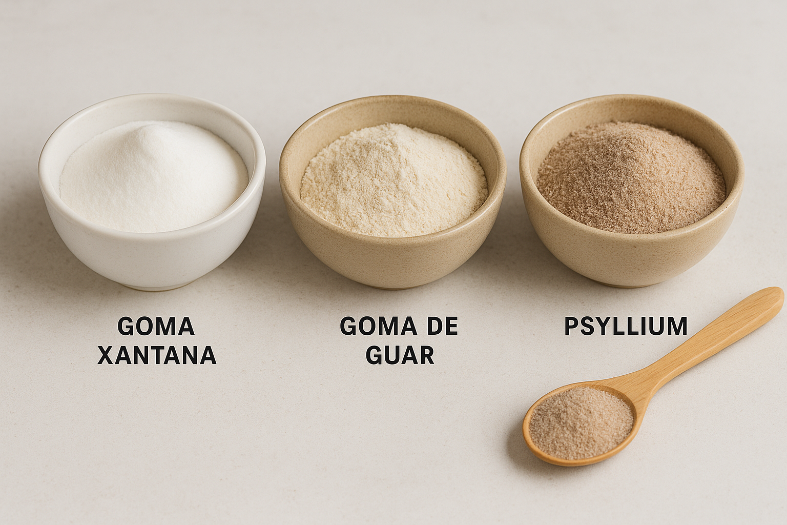 Goma xantana, goma guar e psyllium: qual escolher?