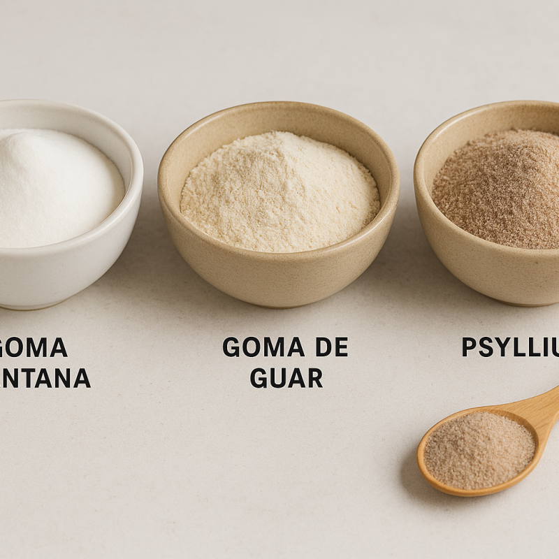Goma xantana, goma guar e psyllium: qual escolher?